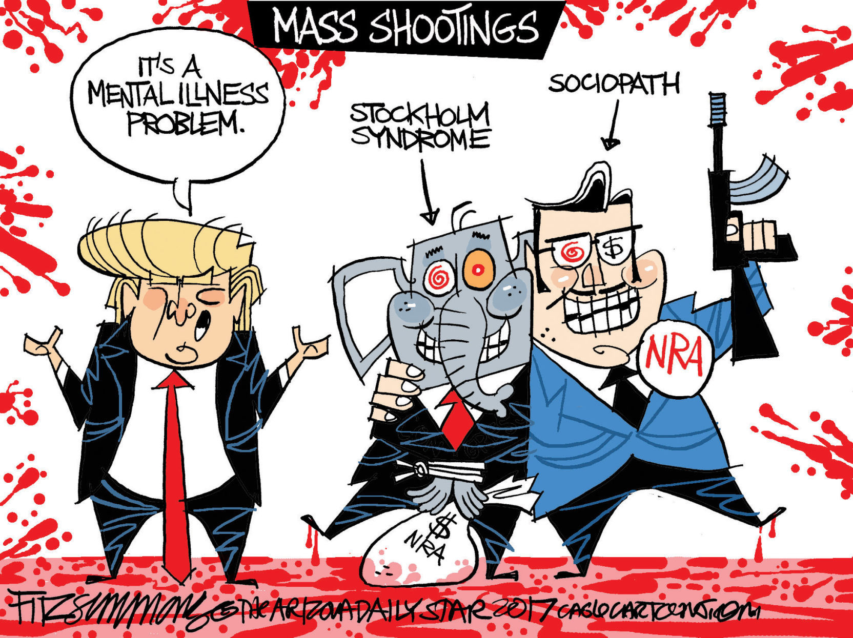 Daily Fitz Cartoon: Mass Shootings